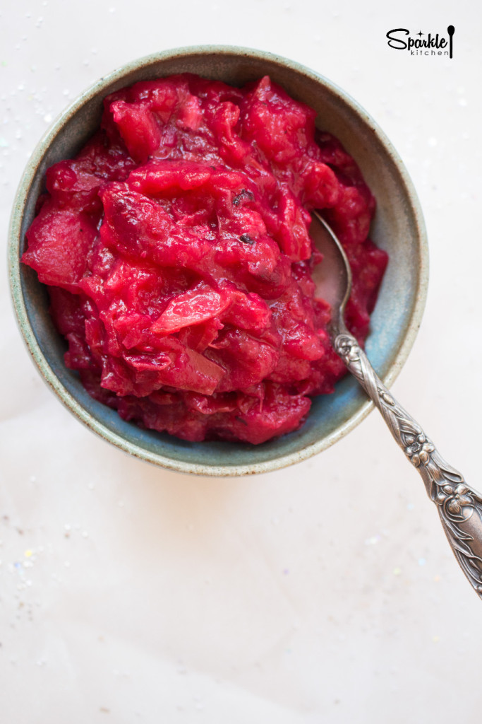 Cranberry Applesauce with Fresh Ginger