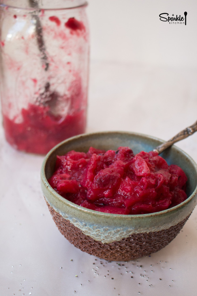 Cranberry Applesauce with Fresh Ginger