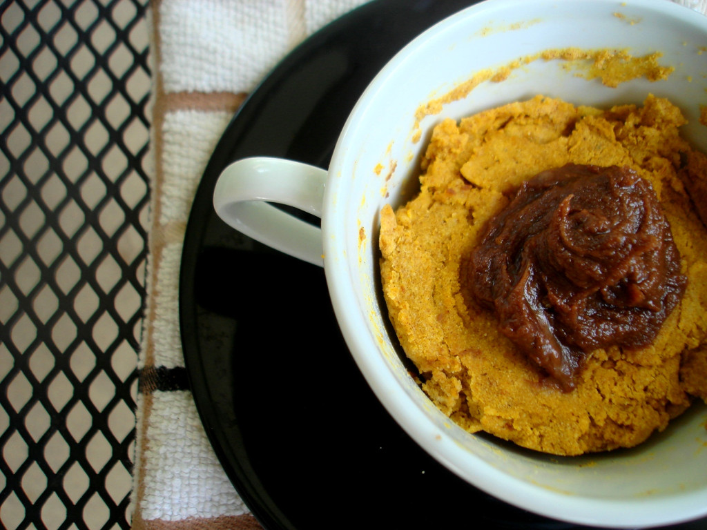  Pumpkin Cake in a Mug from Paleomg.com